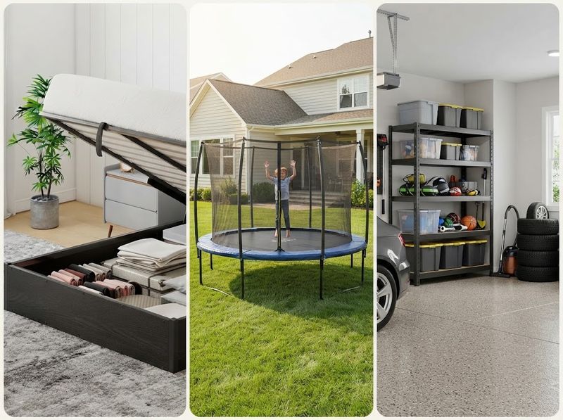 YUMPIE Queen Lift-Up Storage Bed Frame