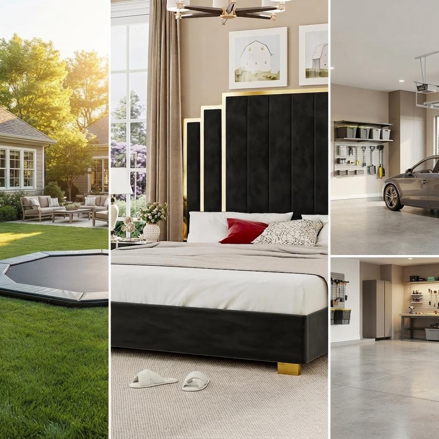 YUMPIE 61-Inch King Platform Bed Frame